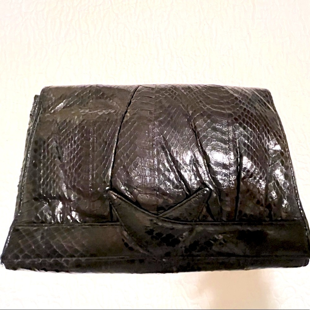 Vintage Mary Ann Rosenfeld Snakeskin Clutch